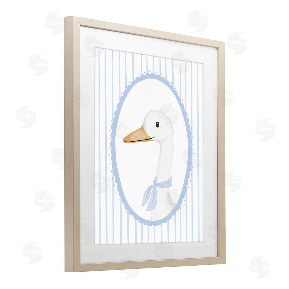 Cherrywood Lane Dainty Bordered Duck Birch Framed Print Under Glass Wall Art