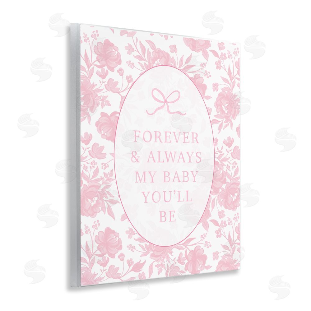 Cherrywood Lane Forever and Always Pink Florals Wall Plaque Home Decor Art Print