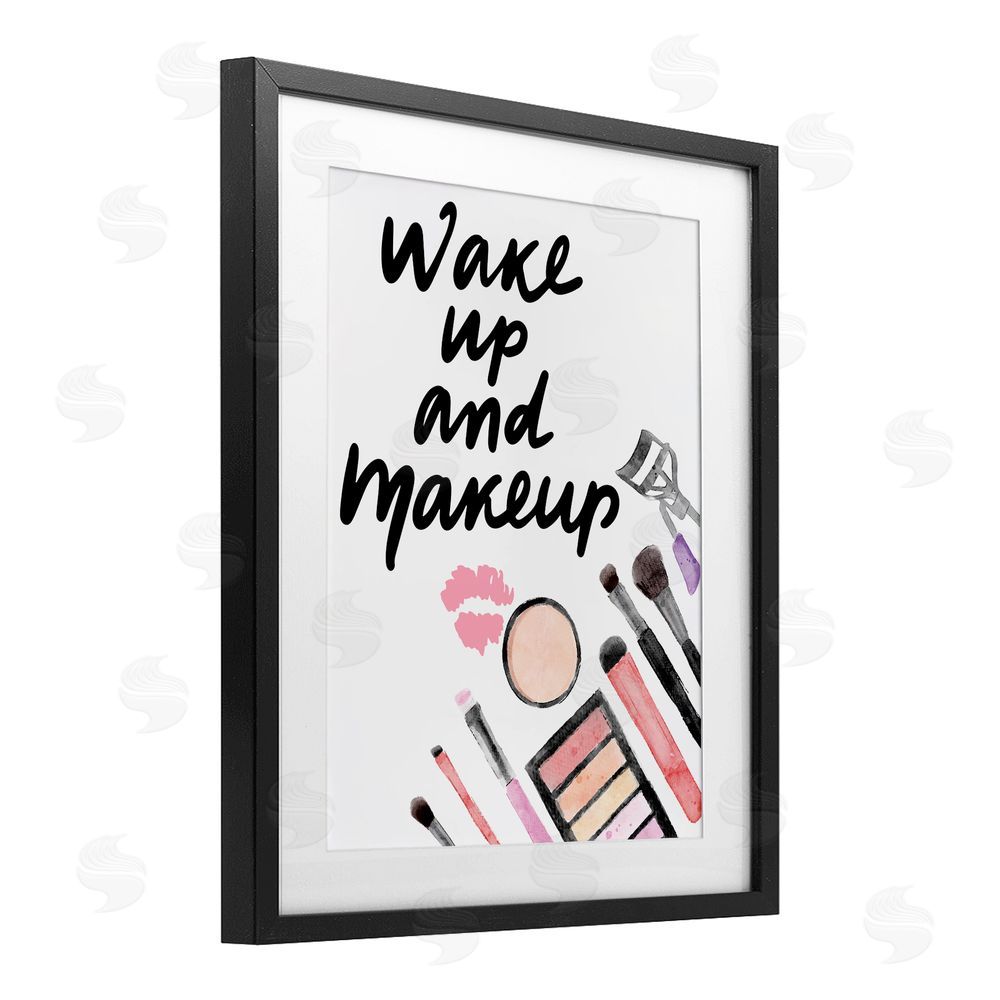 Jesse Keith Wake Up & Makeup Black Framed Print Under Glass Wall Art