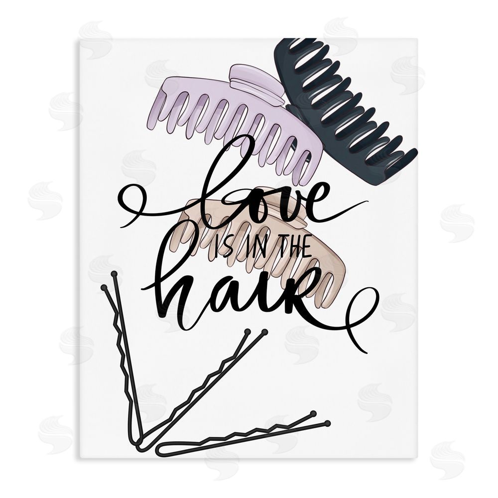 Jesse Keith Love Is In The Hair Stretched Canvas Wall Art Print