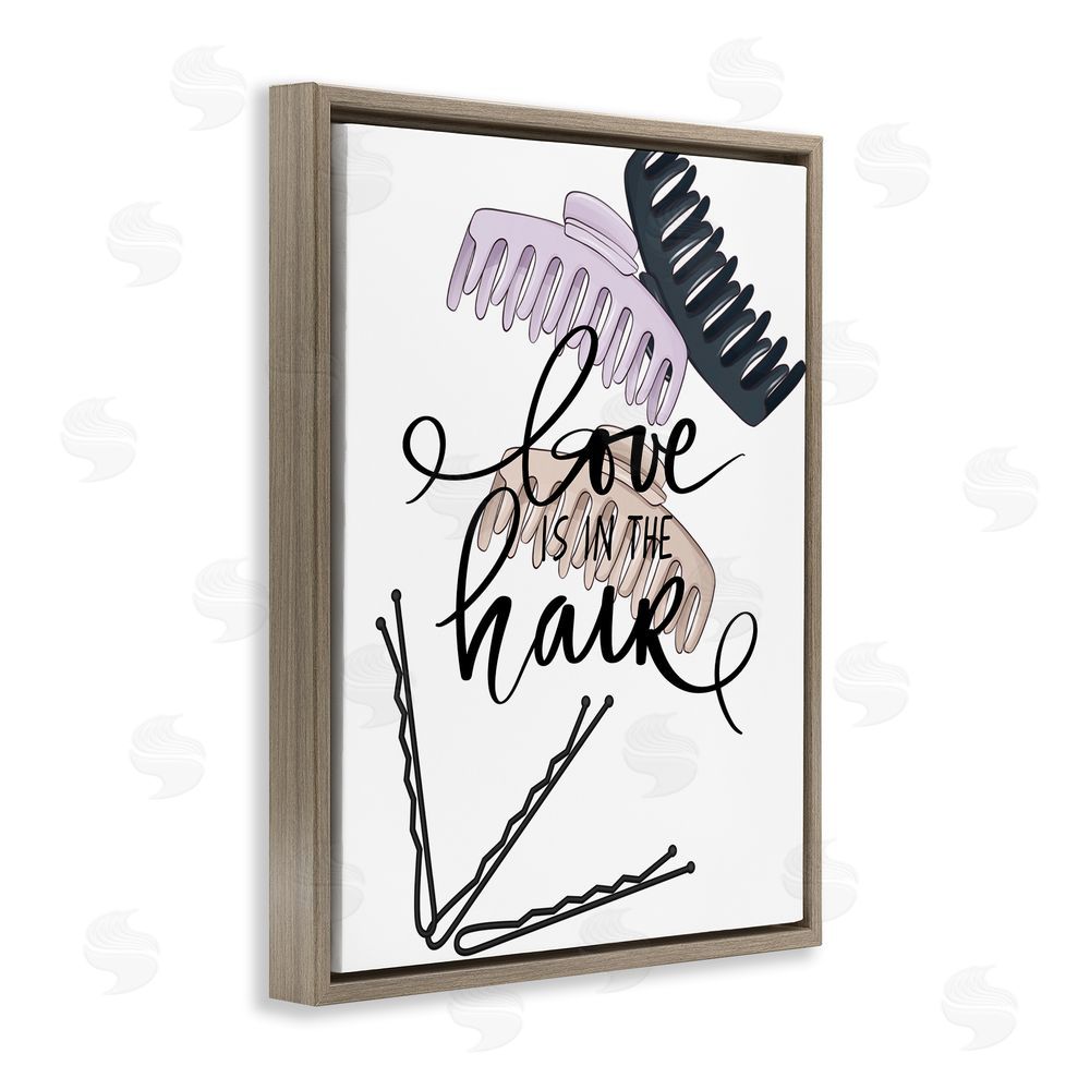 Jesse Keith Love Is In The Hair Brown Floating Frame Canvas Wall Art Print
