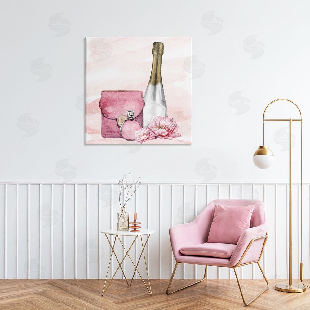 Kim Allen Glam Time Champagne Stretched Canvas Wall Art in Room