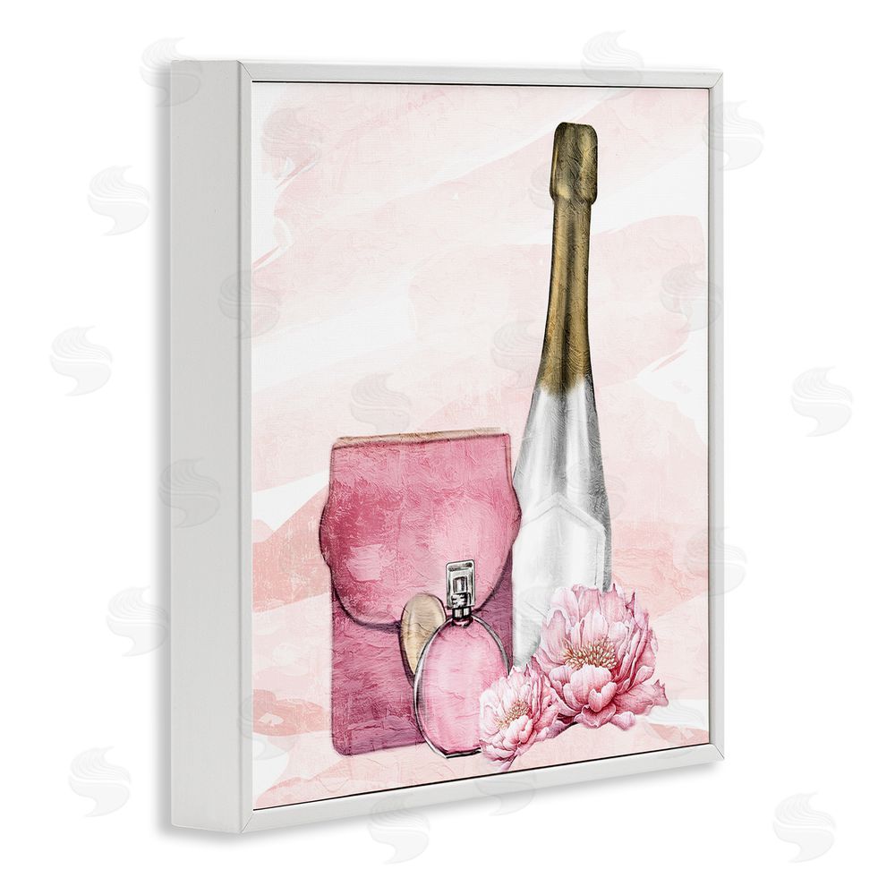Kim Allen Glam Time Champagne White Framed Giclee Wall Art Print