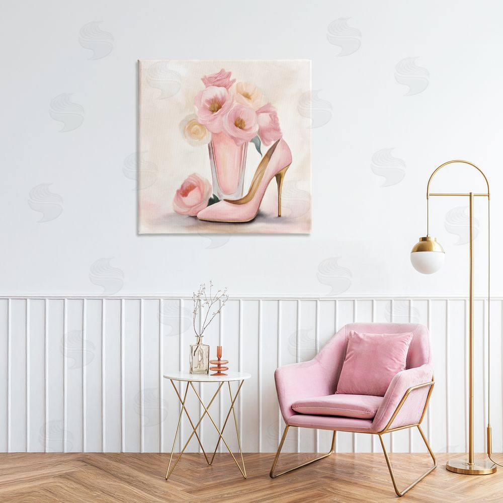 Kim Allen Pink Beauty Bouquet Stretched Canvas Wall Art in Room