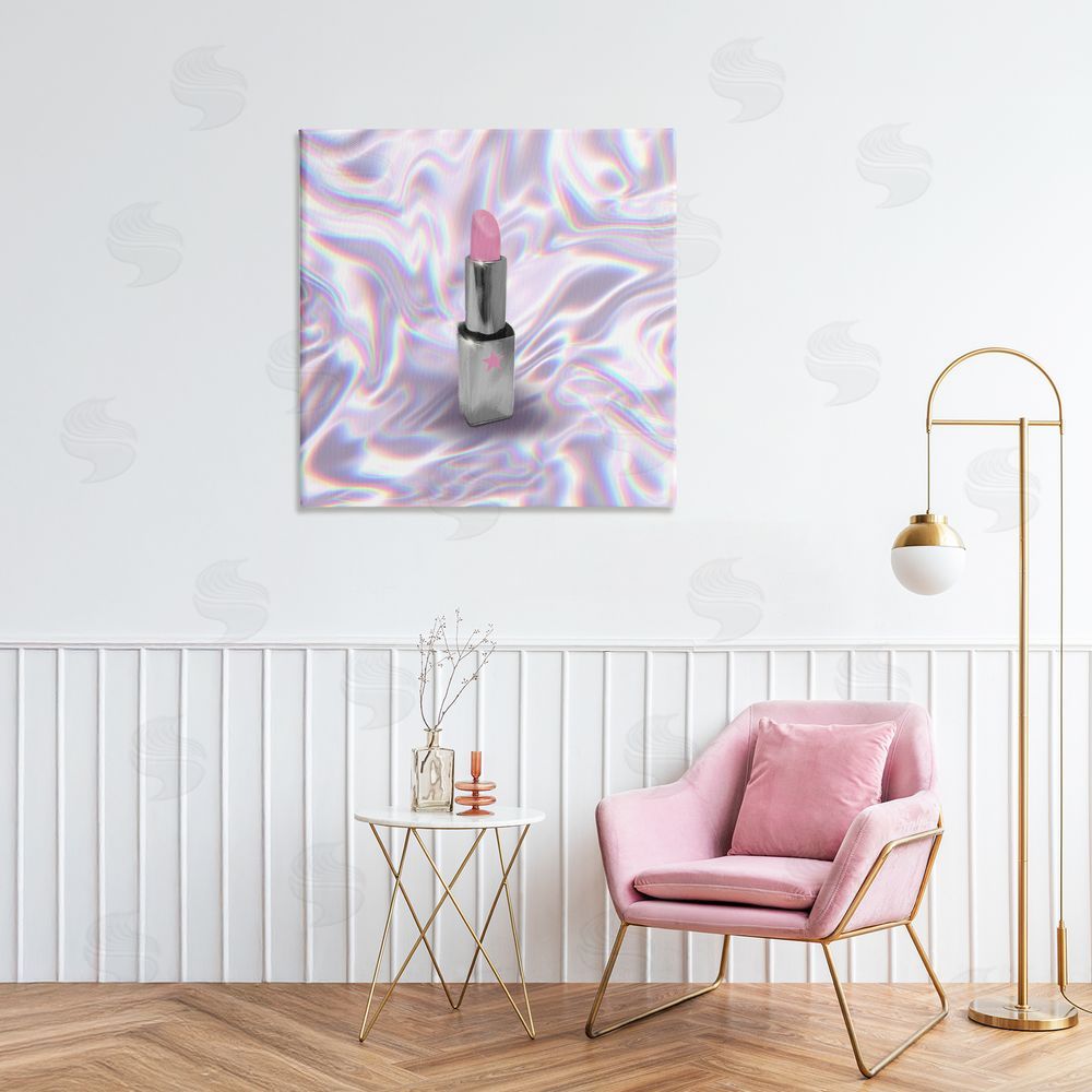 Matthew Piotrowicz Iridescent Icon Lipstick Stretched Canvas Wall Art in Room