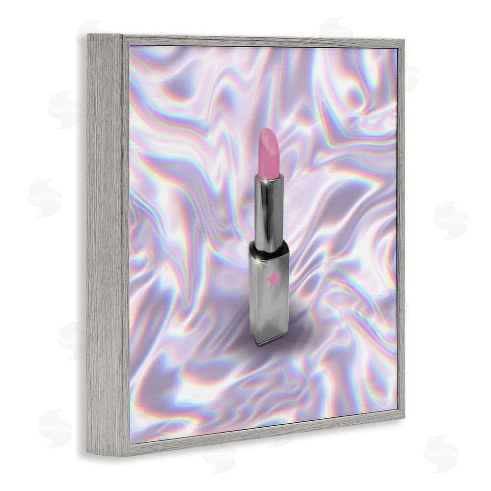 Matthew Piotrowicz Iridescent Icon Lipstick Gray Framed Giclee Wall Art Print