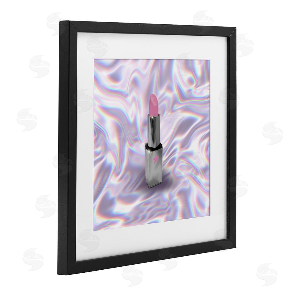 Matthew Piotrowicz Iridescent Icon Lipstick Black Framed Print Under Glass Wall Art