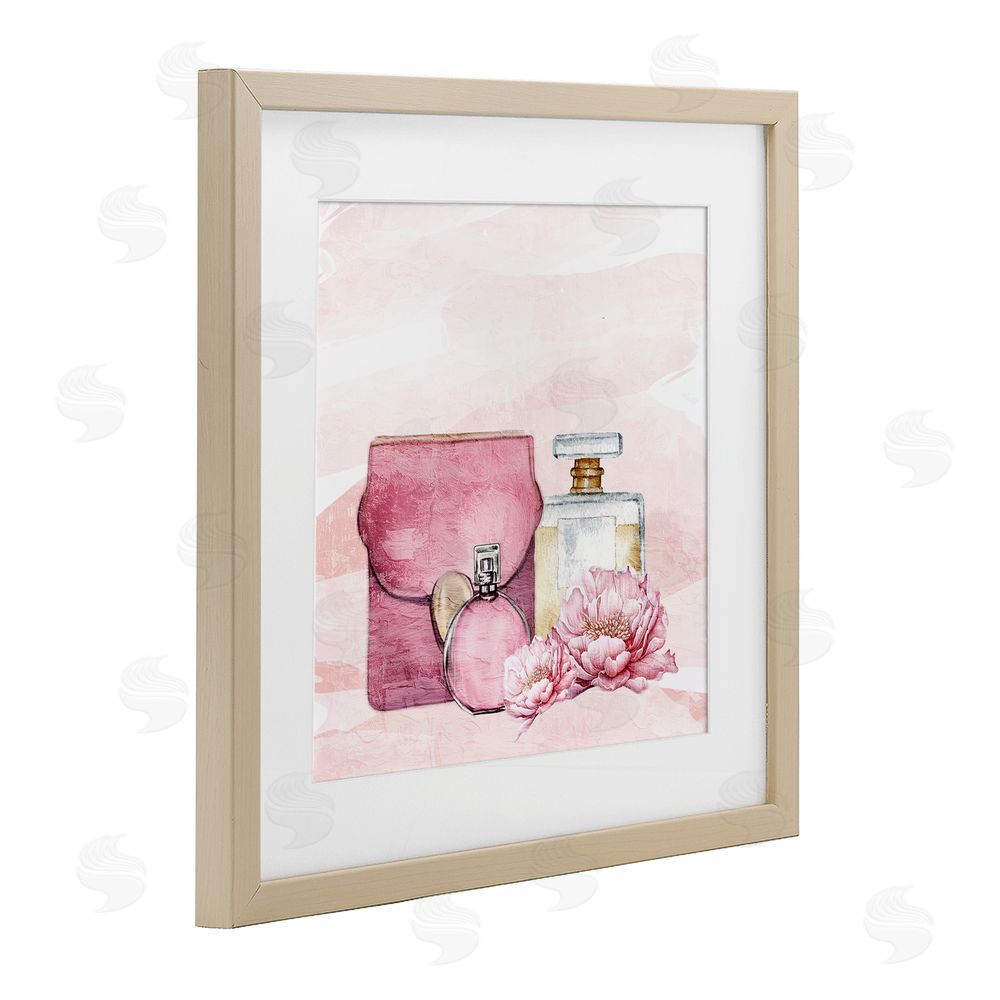 Kim Allen Blush Glam Time Collection Brown Framed Print Under Glass Wall Art