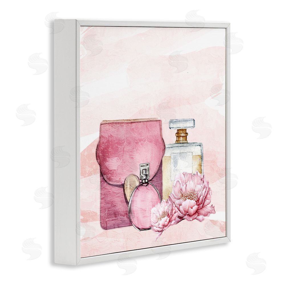 Kim Allen Blush Glam Time Collection White Framed Giclee Wall Art Print