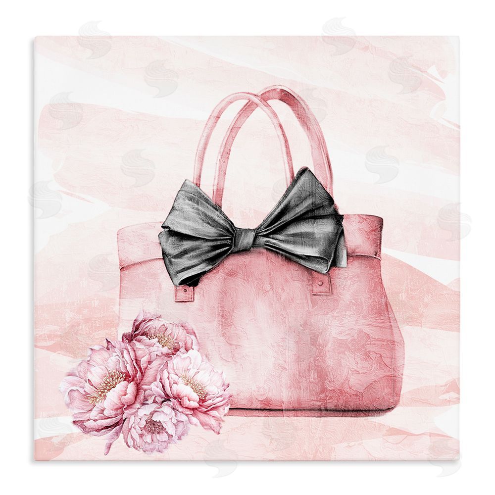 Kim Allen Blush Glam Time Bag Stretched Canvas Wall Art Print