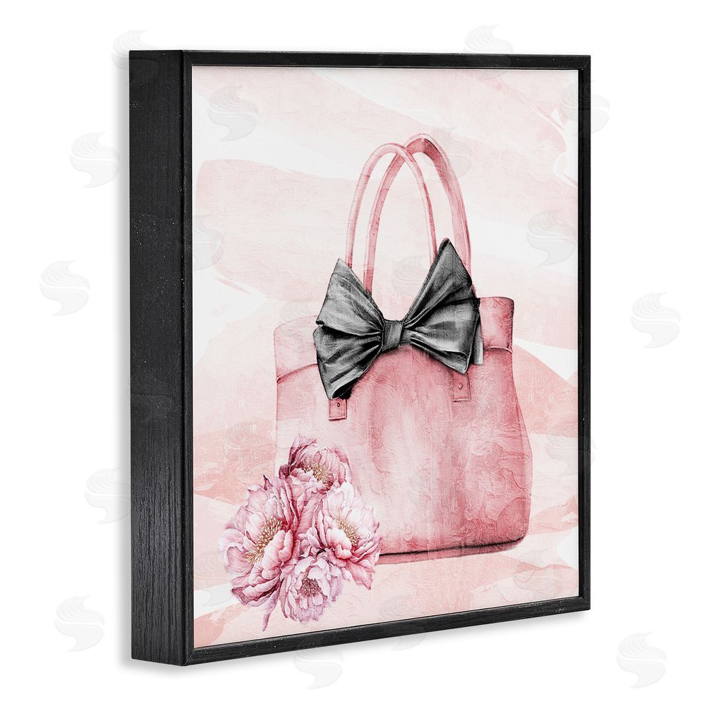 Kim Allen Blush Glam Time Bag Black Framed Giclee Wall Art Print