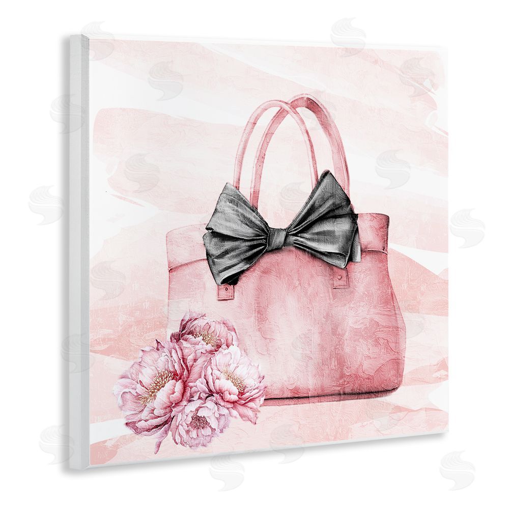 Kim Allen Blush Glam Time Bag Wooden Wall Plaque Art Print