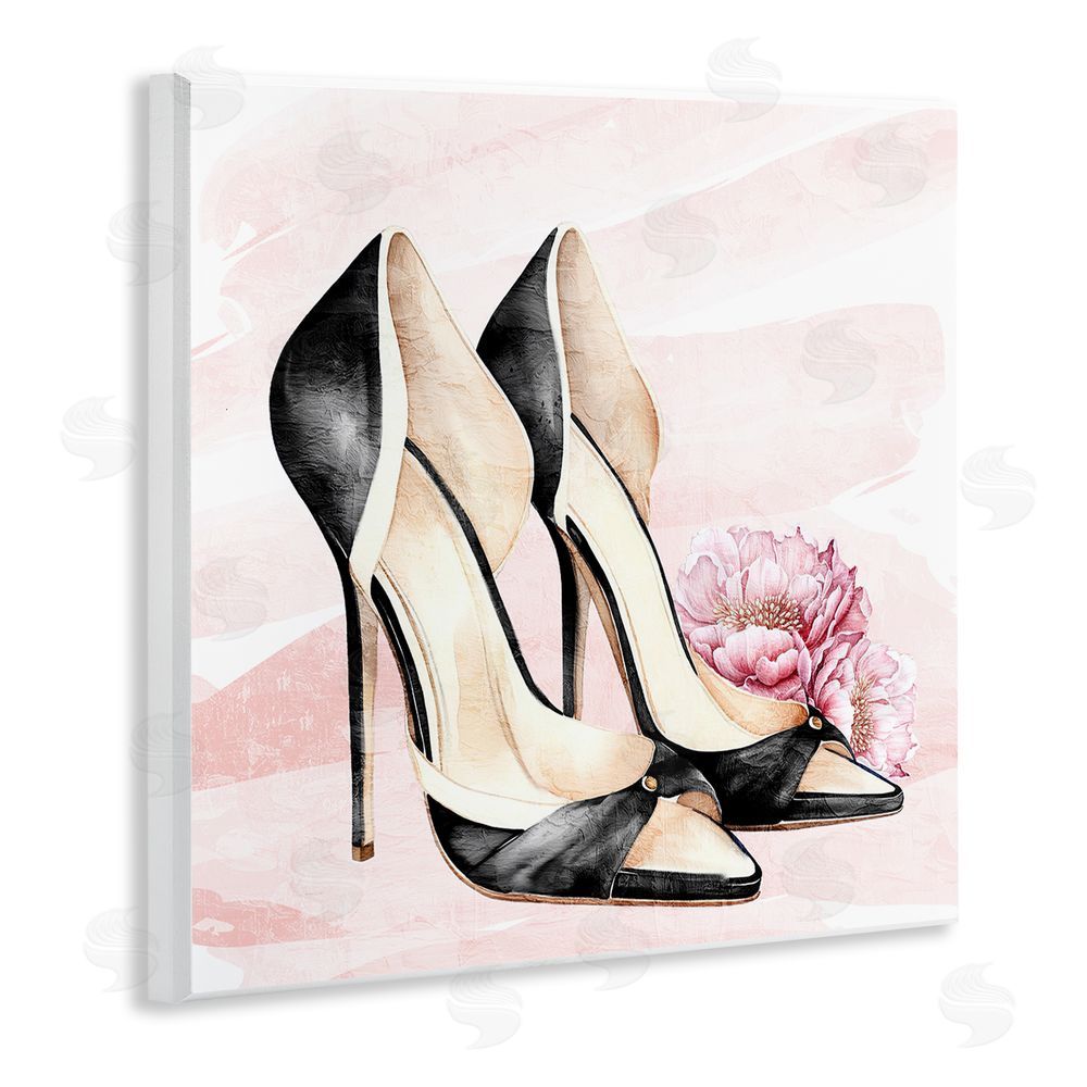 Kim Allen Blush Glam Time Shoes Wooden Wall Plaque Art Print