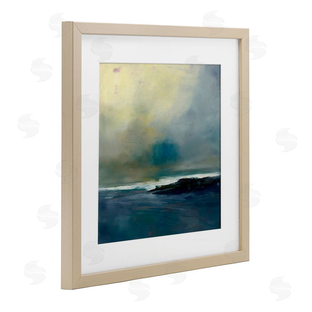 Patrick Dennis Channeling Calm Horizon Brown Framed Print Under Glass with Matting Wall Art