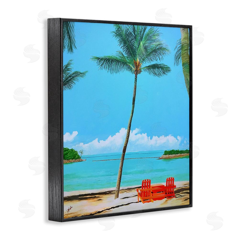 John Jaster Dreaming Of Palm Trees Black Framed Giclee Wall Art Print