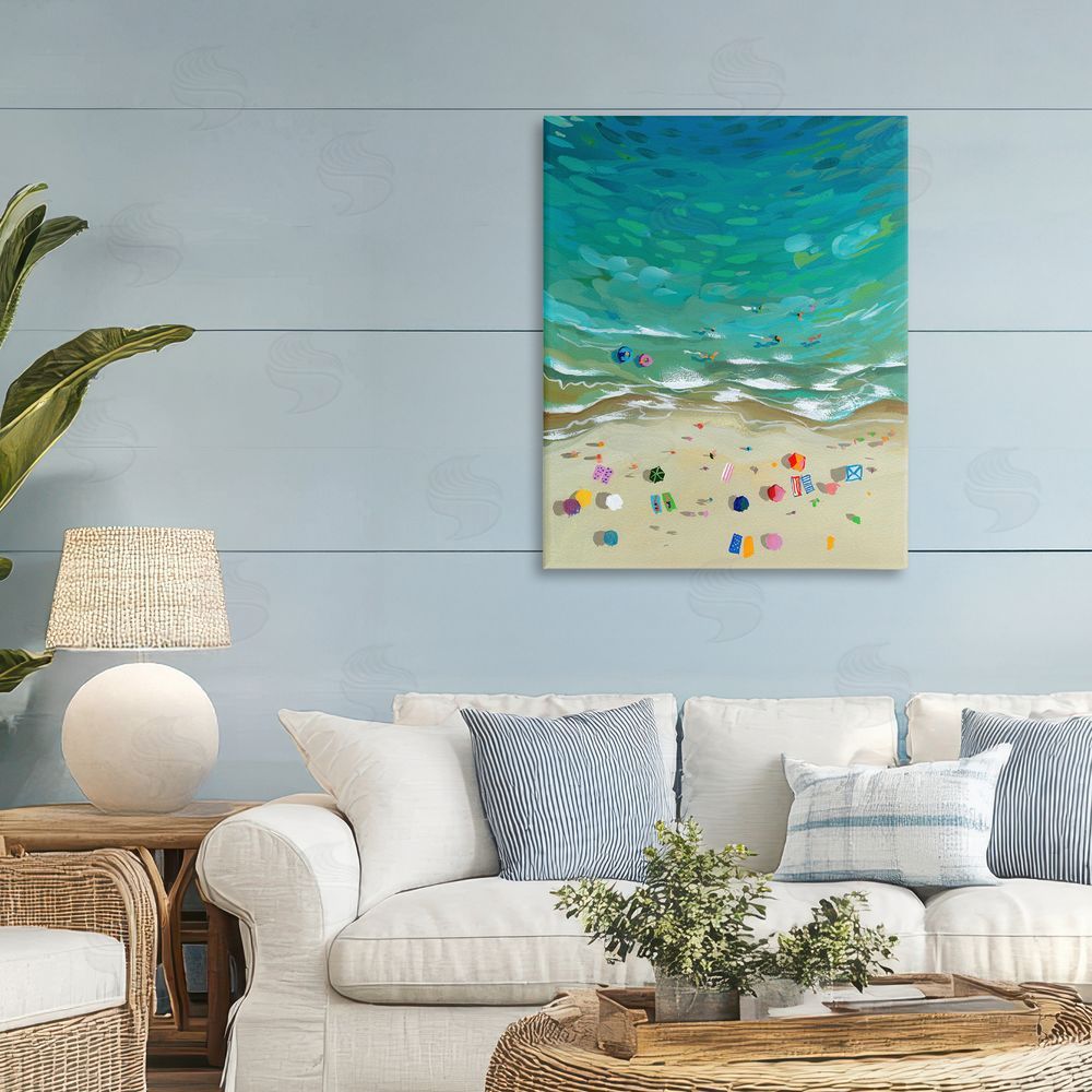 Brook Page Aerial Beachside with Umbrellas 