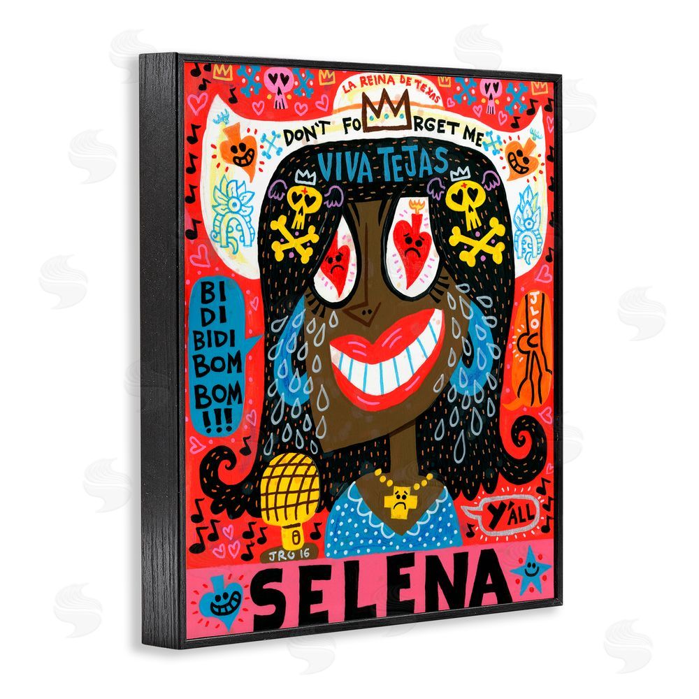 Jorge R. Gutierrez Selena Don't Forget Me Black Framed Giclee Wall Art Print