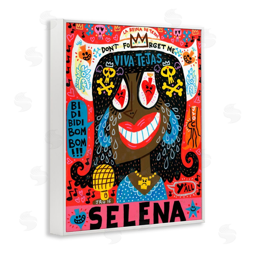 Jorge R. Gutierrez Selena Don't Forget Me White Framed Giclee Wall Art Print