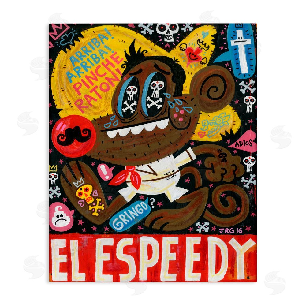 Jorge R. Gutierrez El Speedy Culture Collage Canvas Wall Art Print