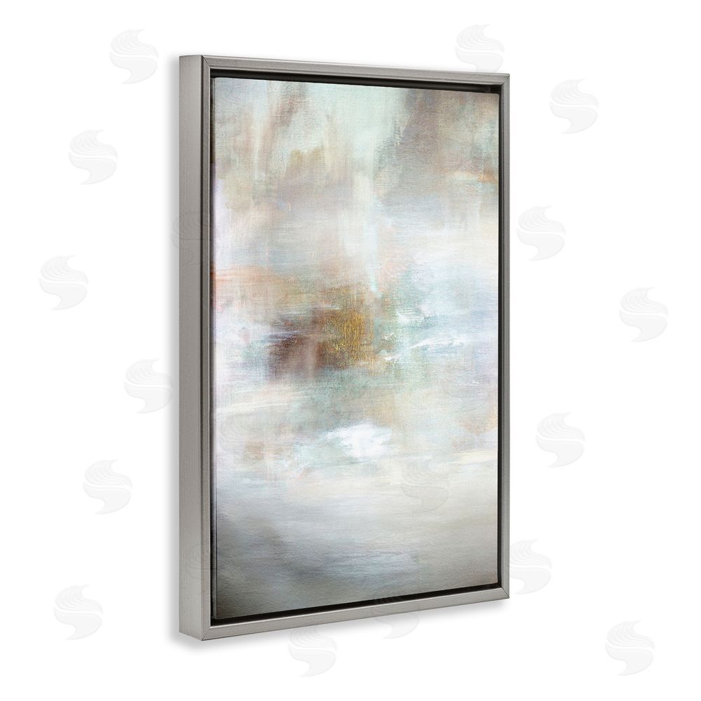 Hope Bainbridge Soft Haze of Subtle Light Gray Floating Frame Canvas Wall Art Print