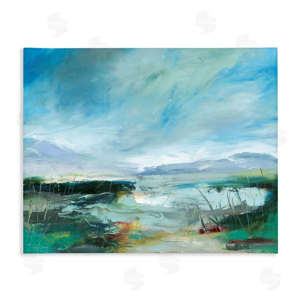 Lesley Birch Days By The Loch Stretched Canvas Wall Art Print