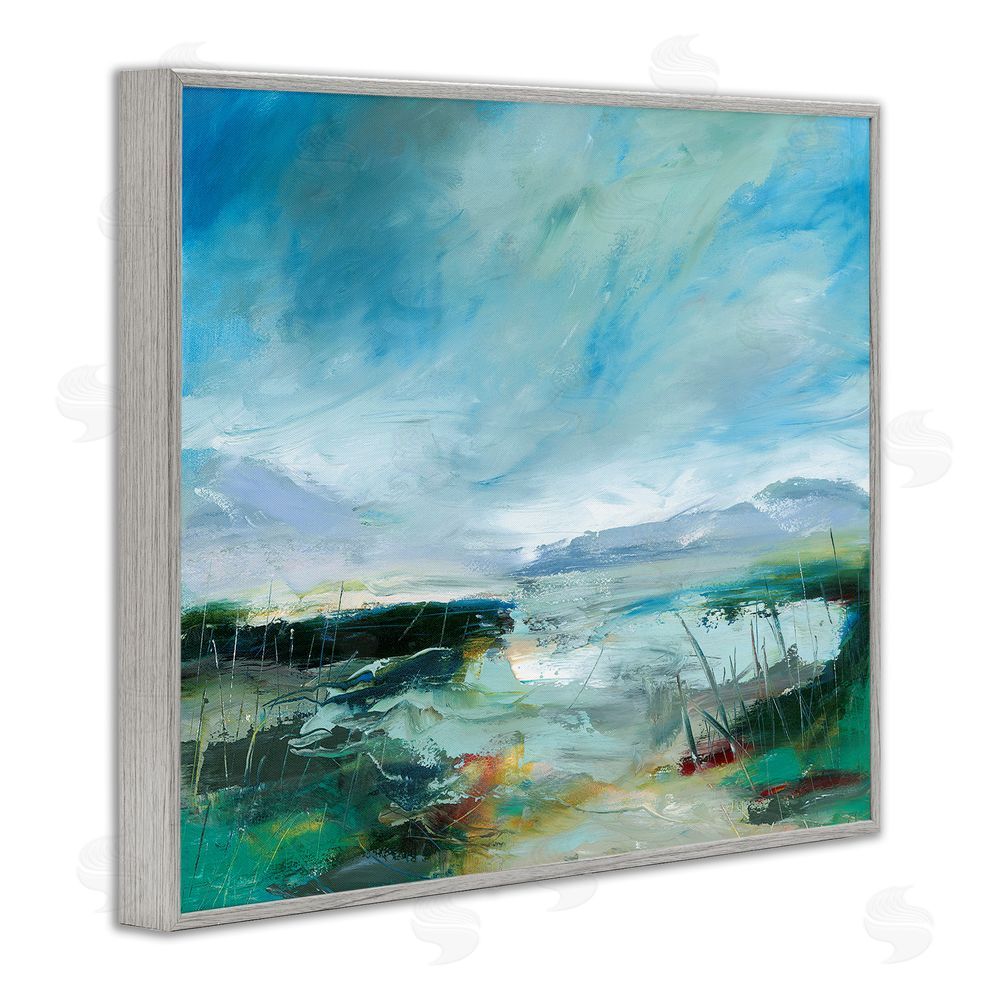 Lesley Birch Days By The Loch Gray Framed Giclee Wall Art Print