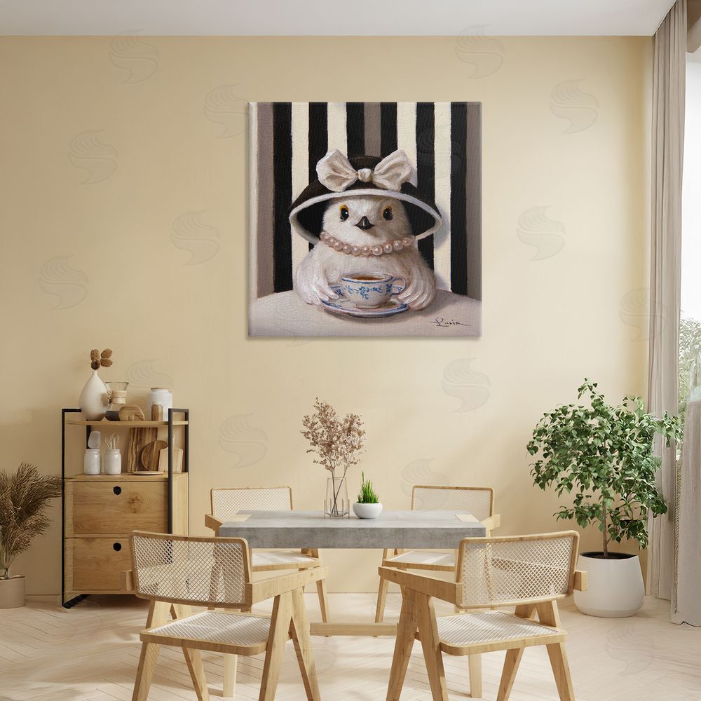 Lucia Heffernan Chic Fashionable Chick & Teacup Canvas Art on Wall