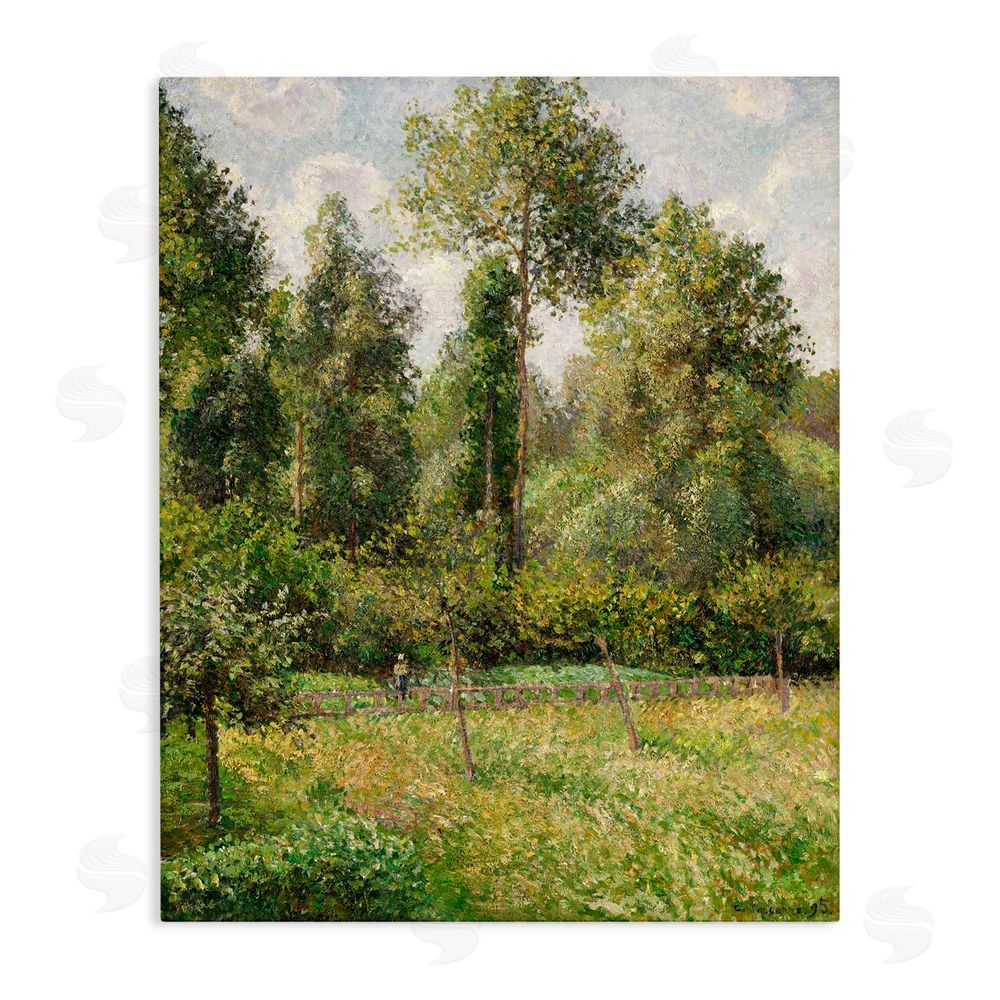 Camille Pissarro Poplars Classic Landscape Stretched Canvas Wall Art Print