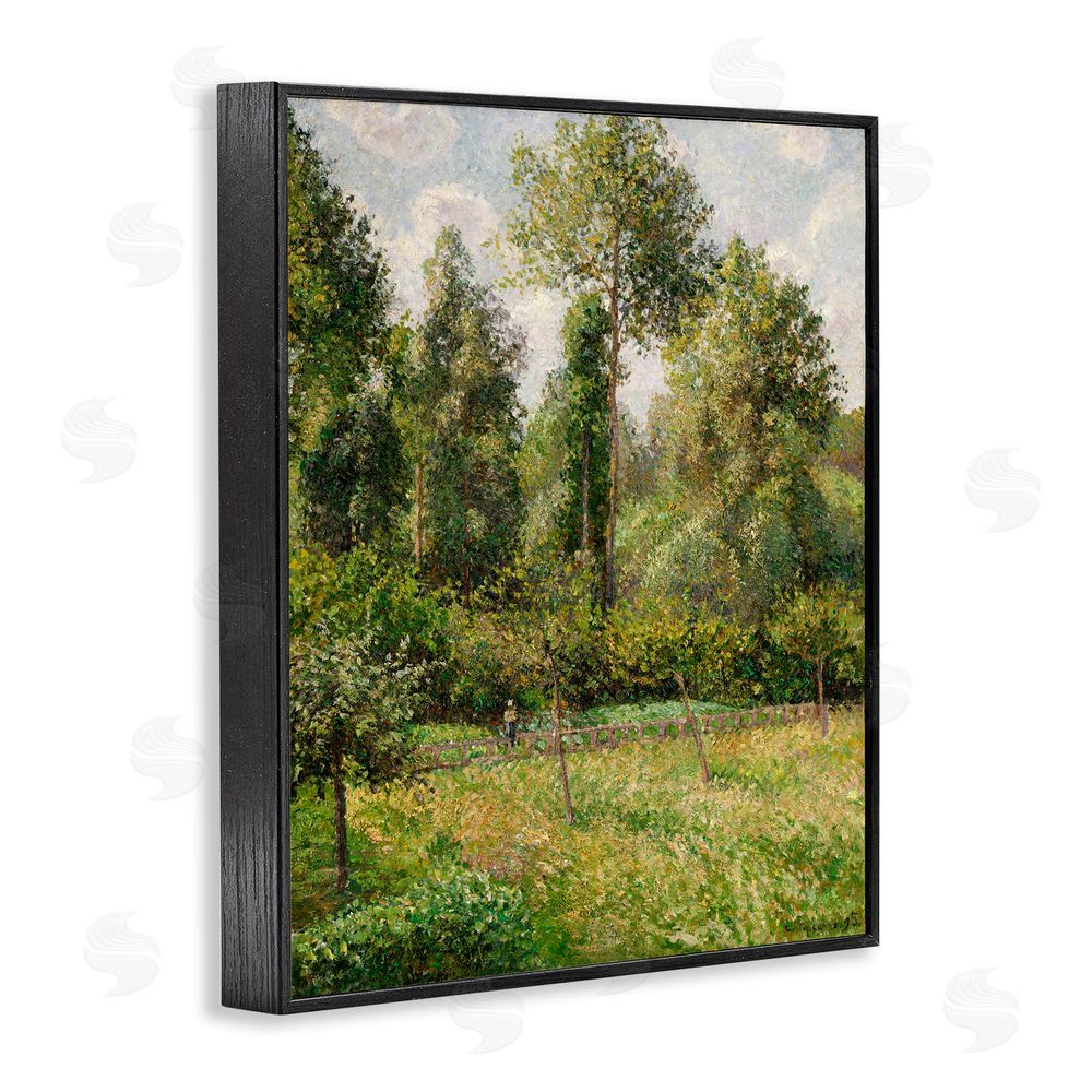 Camille Pissarro Poplars Classic Landscape Black Framed Giclee Wall Art Print