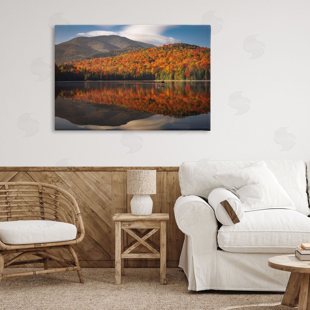 Jonathan Zaharek Reflecting Autumn Foliage Canvas Art on Wall