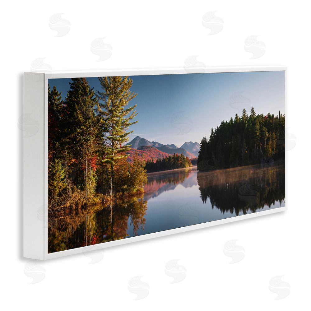 Jonathan Zaharek Autumn Morning Reflection White Framed Giclee Wall Art Print