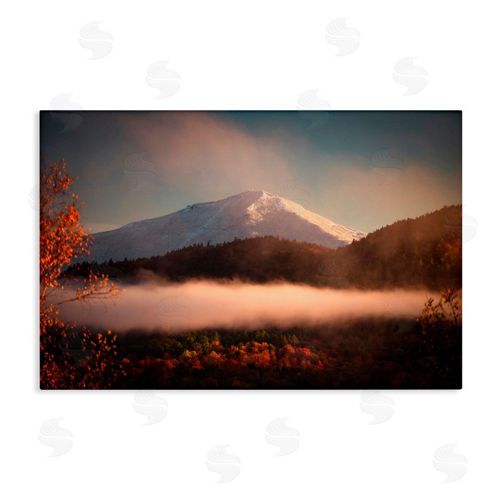 Jonathan Zaharek Fall Foliage & Snowy Mountain Peak Canvas Wall Art Print