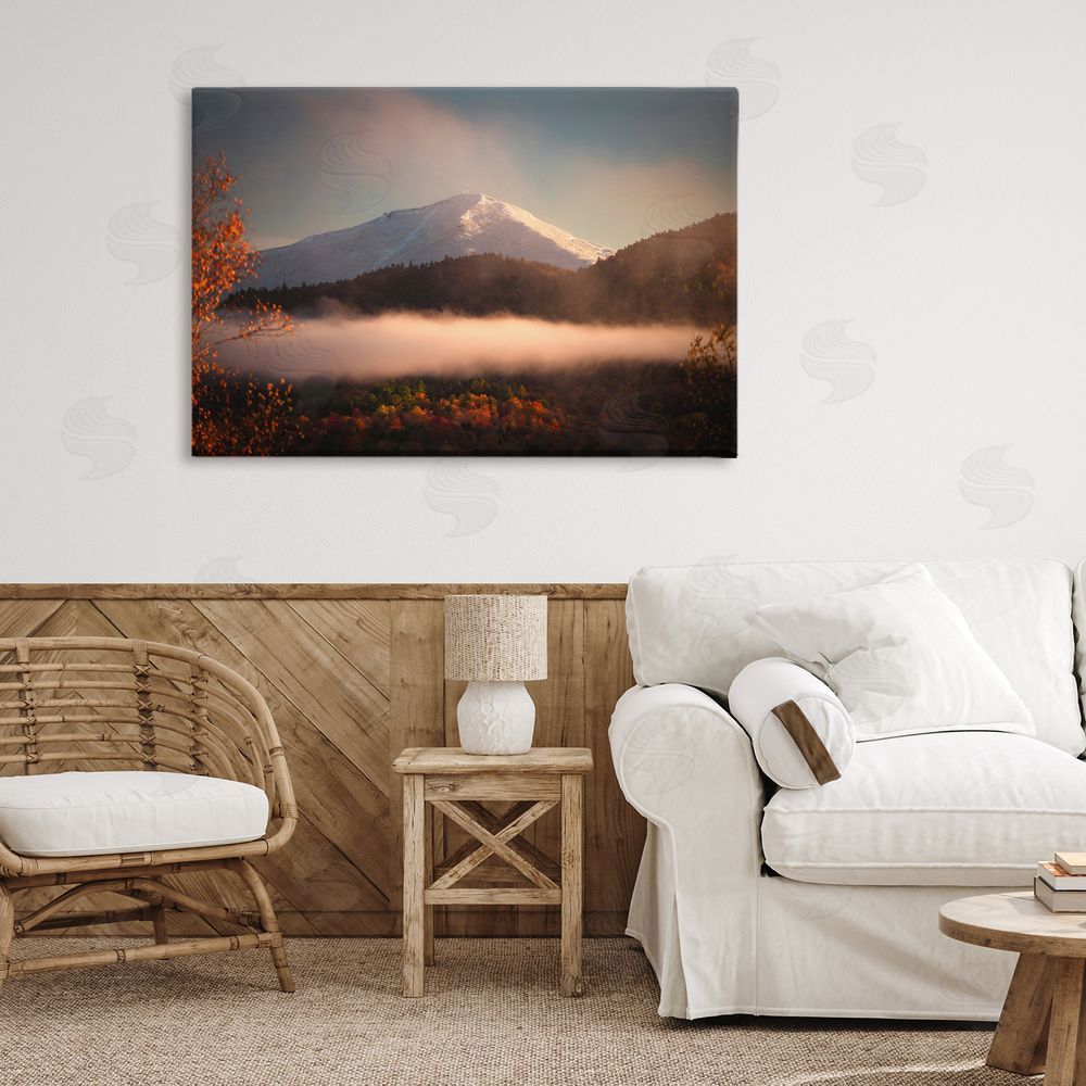 Jonathan Zaharek Fall Foliage & Snowy Mountain Peak Canvas Art on Wall