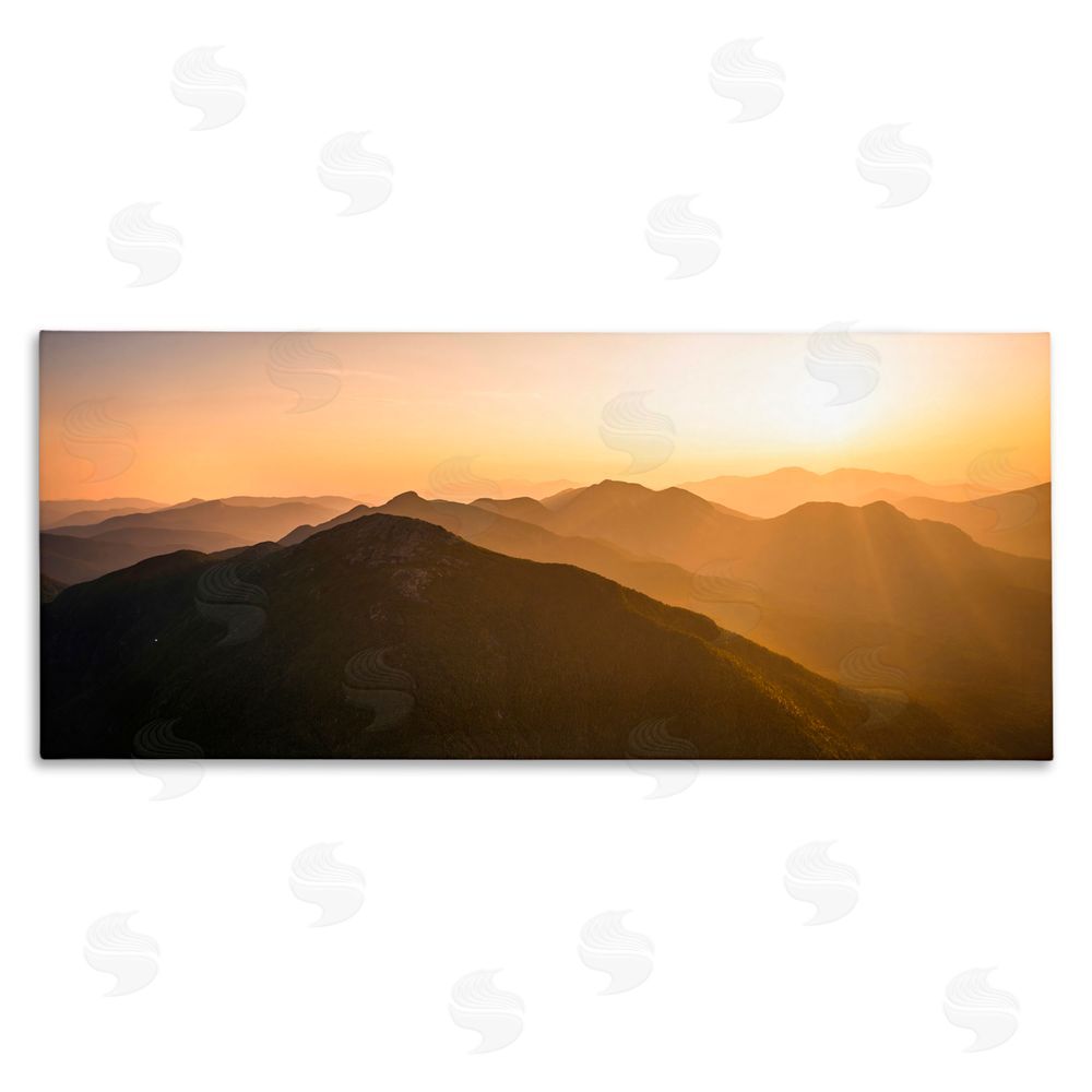 Jonathan Zaharek Sunrise Over The Adirondacks Stretched Canvas Wall Art Print