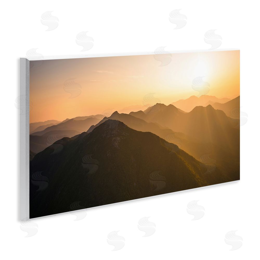 Jonathan Zaharek Sunrise Over The Adirondacks Wooden Wall Plaque Art Print