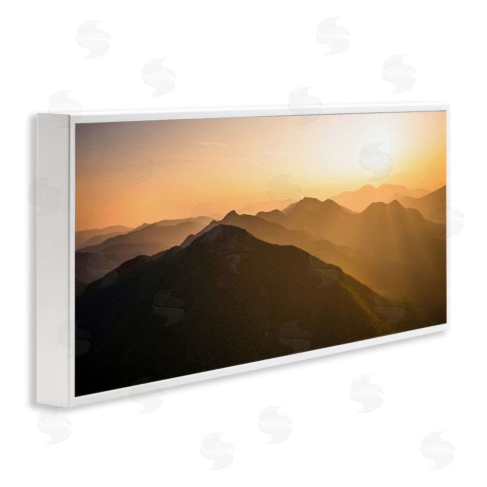 Jonathan Zaharek Sunrise Over The Adirondacks White Framed Giclee Wall Art Print