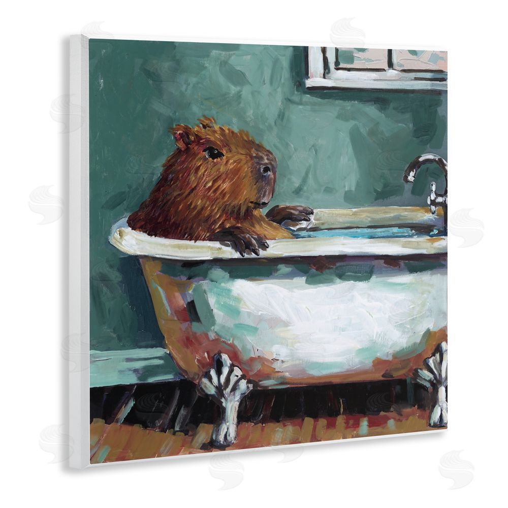 Studio Bautista Capybara in Bubble Bath Wall Plaque Art Print