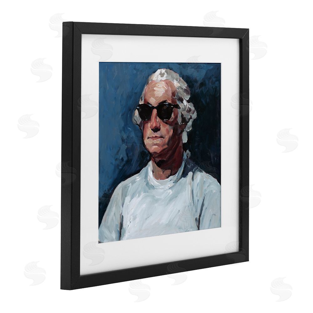 Studio Bautista Washington with Shades Black Framed Print Under Glass with White Mat Wall Art