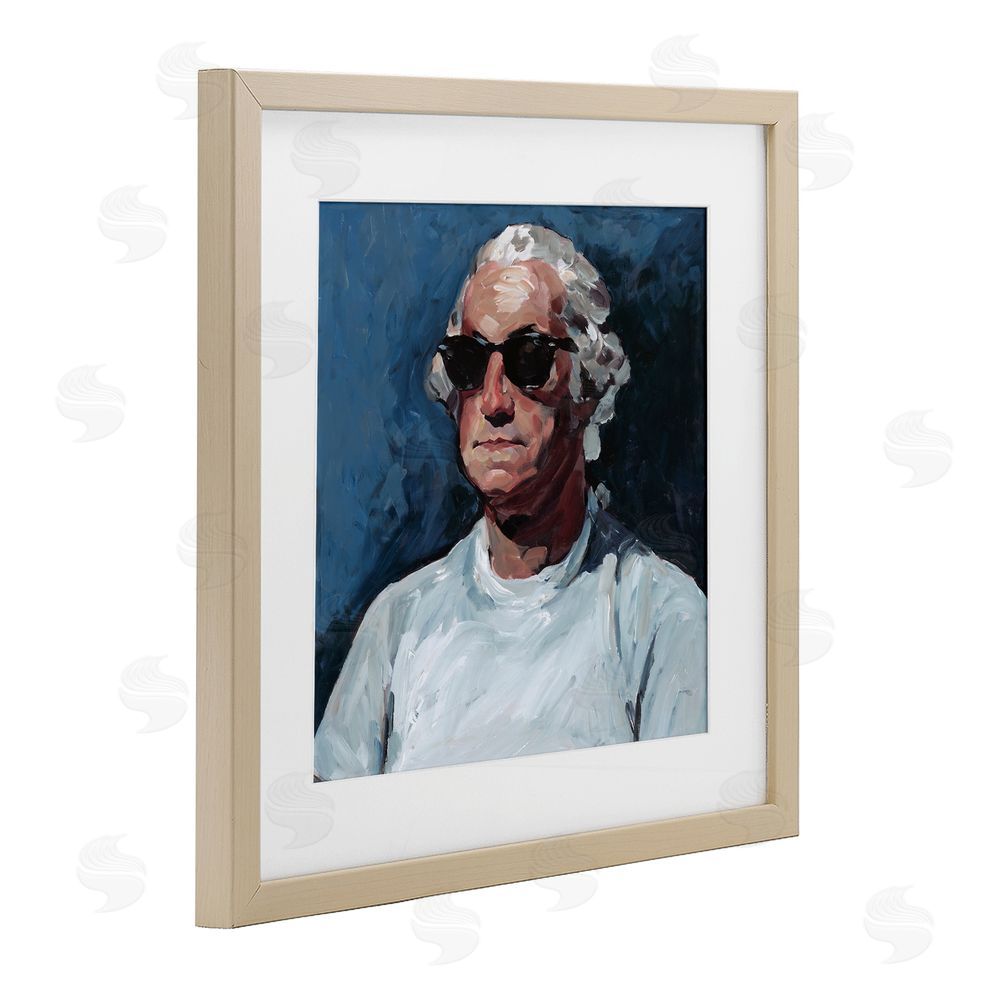 Studio Bautista Washington with Shades Birch Framed Print Under Glass with White Mat Wall Art