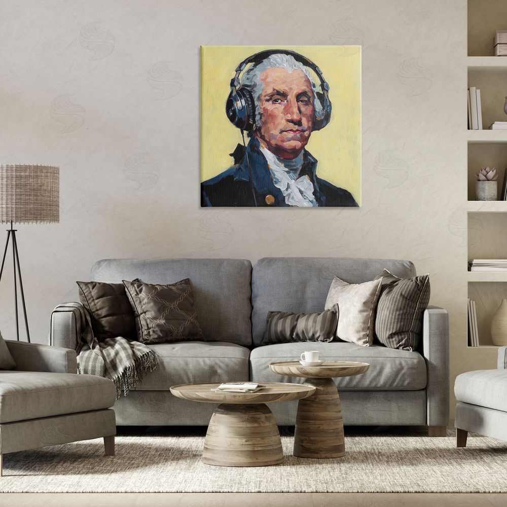 Studio Bautista Washington with Headphones Canvas Art on Wall