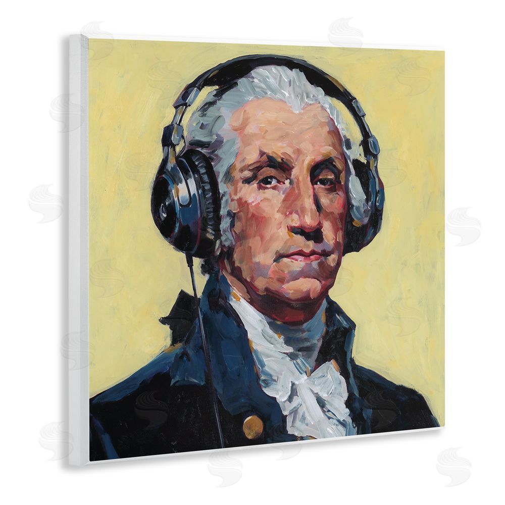 Studio Bautista Washington with Headphones Wall Plaque Art Print