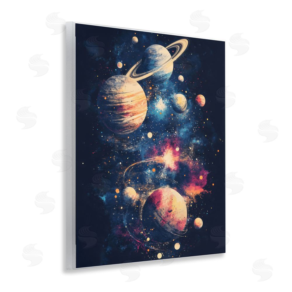 Creative Studio Cosmic Planet Curiosities Wall Plaque with Fixed Lithograph Print