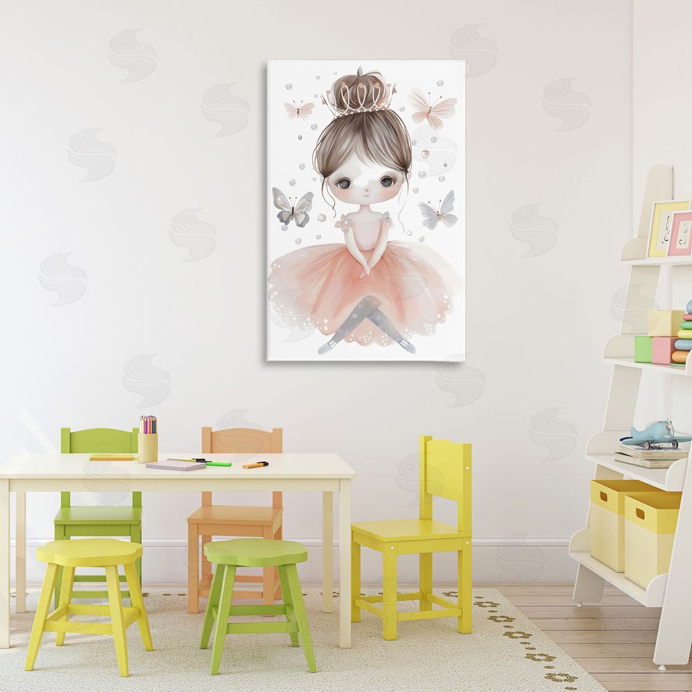Creative Studio Sweet Butterfly Fairytale Princess Stretched Canvas on Wall