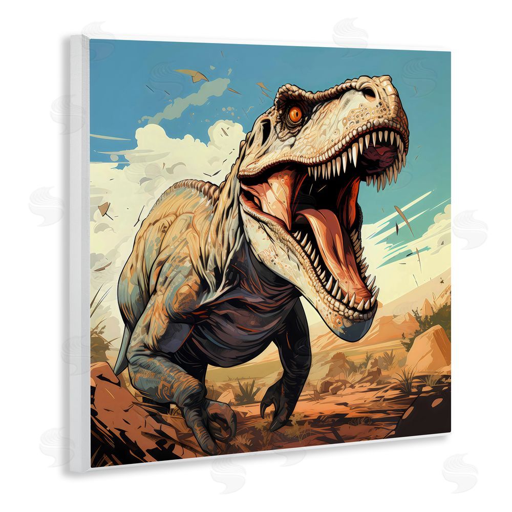 Creative Studio Velociraptor Desert Sunset Wall Plaque Printed Art