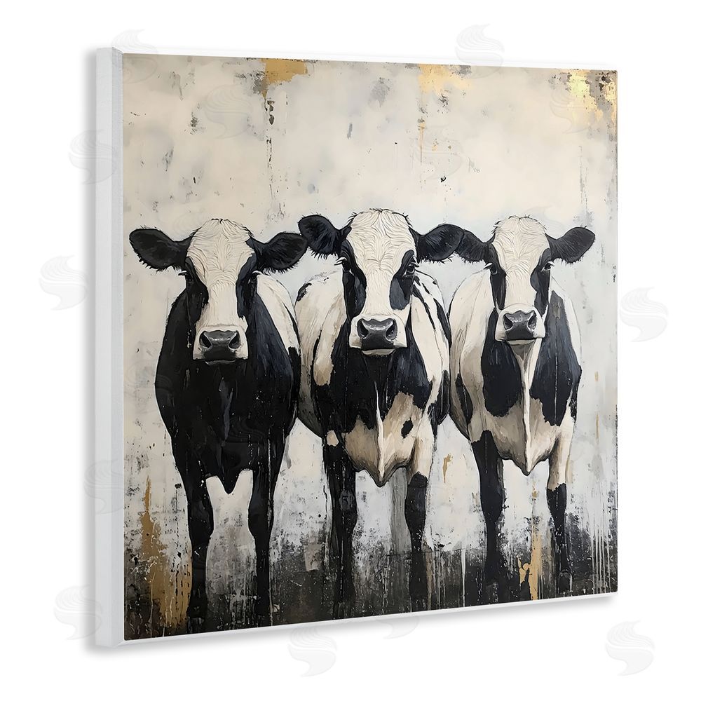 Creative Studio Three Spotted Cows Wall Plaque Printed Art