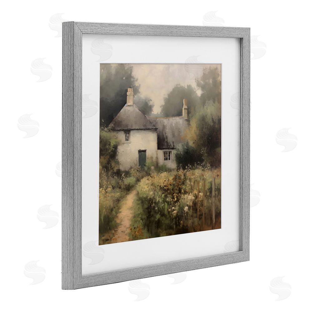 Creative Studio Cottage Comfort in Summer Garden Gray Framed Print Under Glass Wall Art