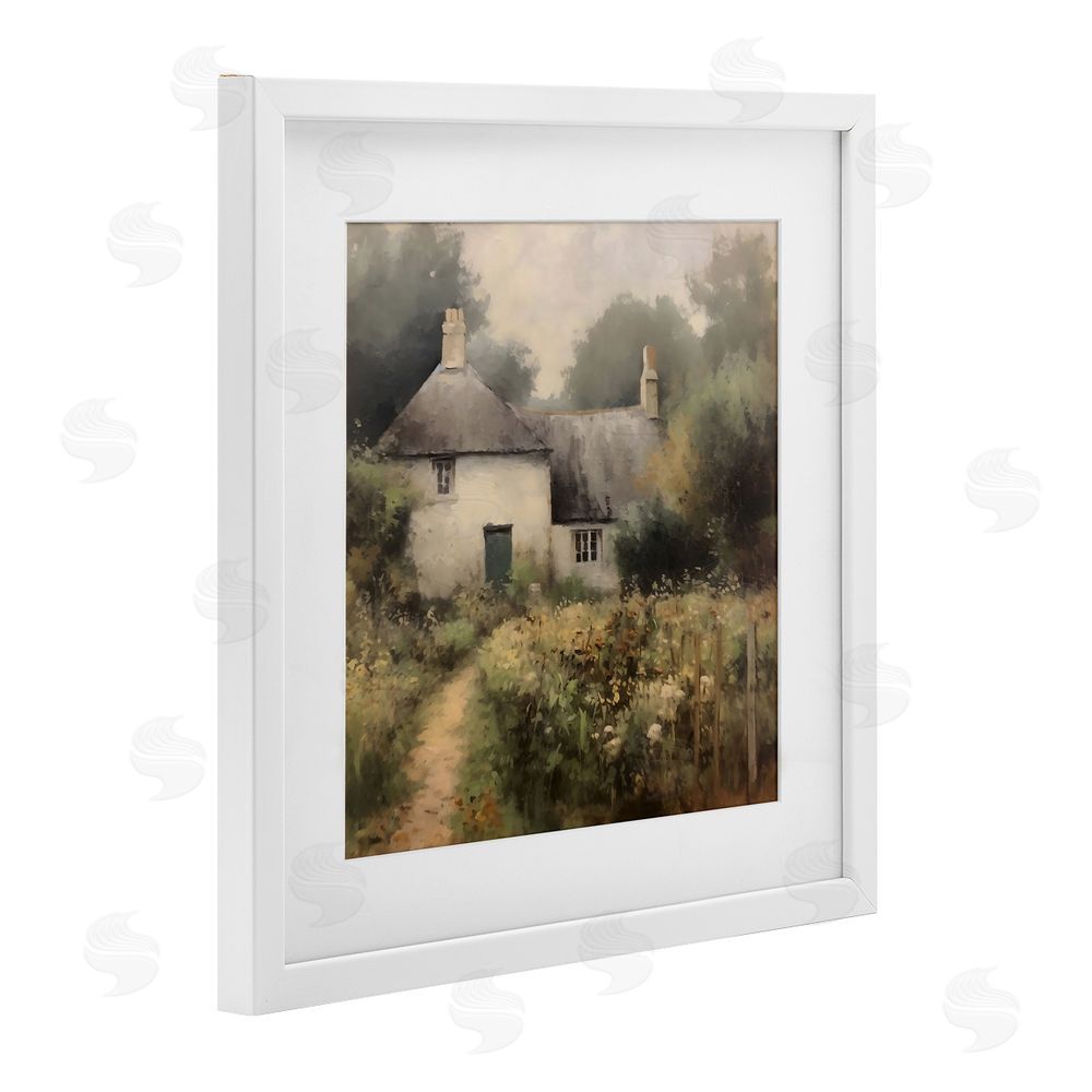 Creative Studio Cottage Comfort in Summer Garden White Framed Print Under Glass Wall Art