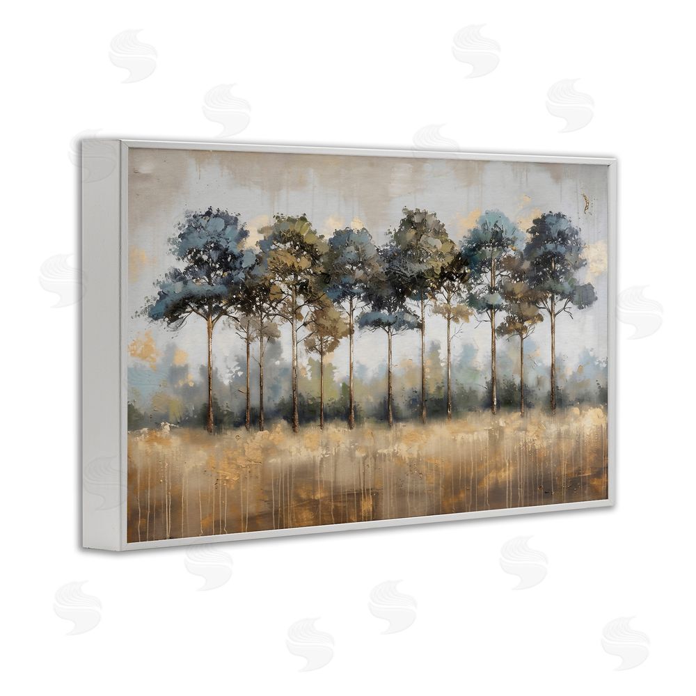 Creative Studio Green & Blue Forest Grove White Framed Giclee Wall Art