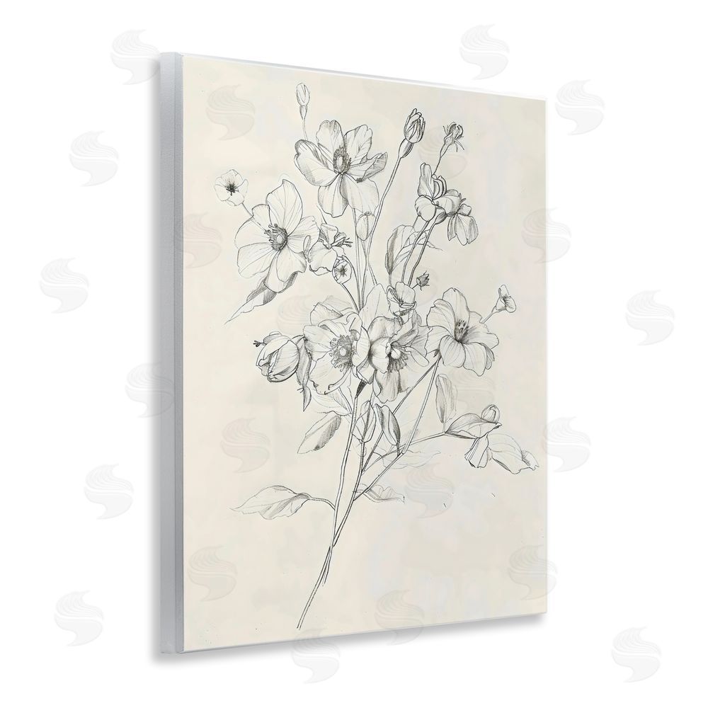 Creative Studio Wildflower Outline Study Wall Plaque Printed Art