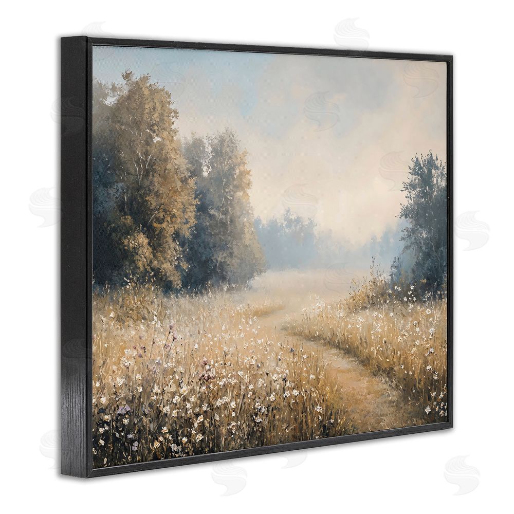 Creative Studio Wandering Wildflower Path at Dawn Black Framed Giclee Wall Art Print